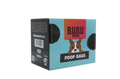 Cardboard box dog waste bags 50x20 pieces, black
