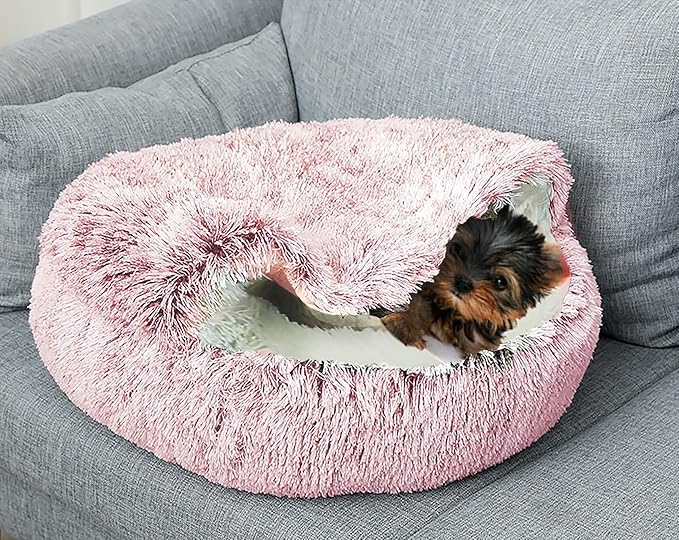 Pet Bed with Booth Cave Pink