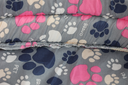 Pet Bed with Paws Grey