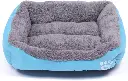 Rectangular Pet Bed – SQUARE Blue with Paws