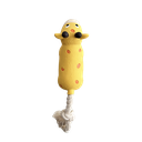 BB dog toy latex deer on a rope with squeaker 27cm