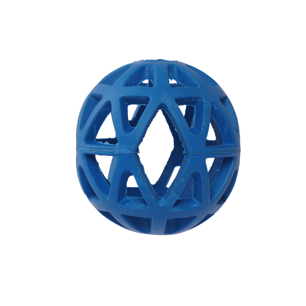 BB Dog Toy – Geometric Ball with Vanilla Scent (7cm, Red/Yellow/Orange/Blue)