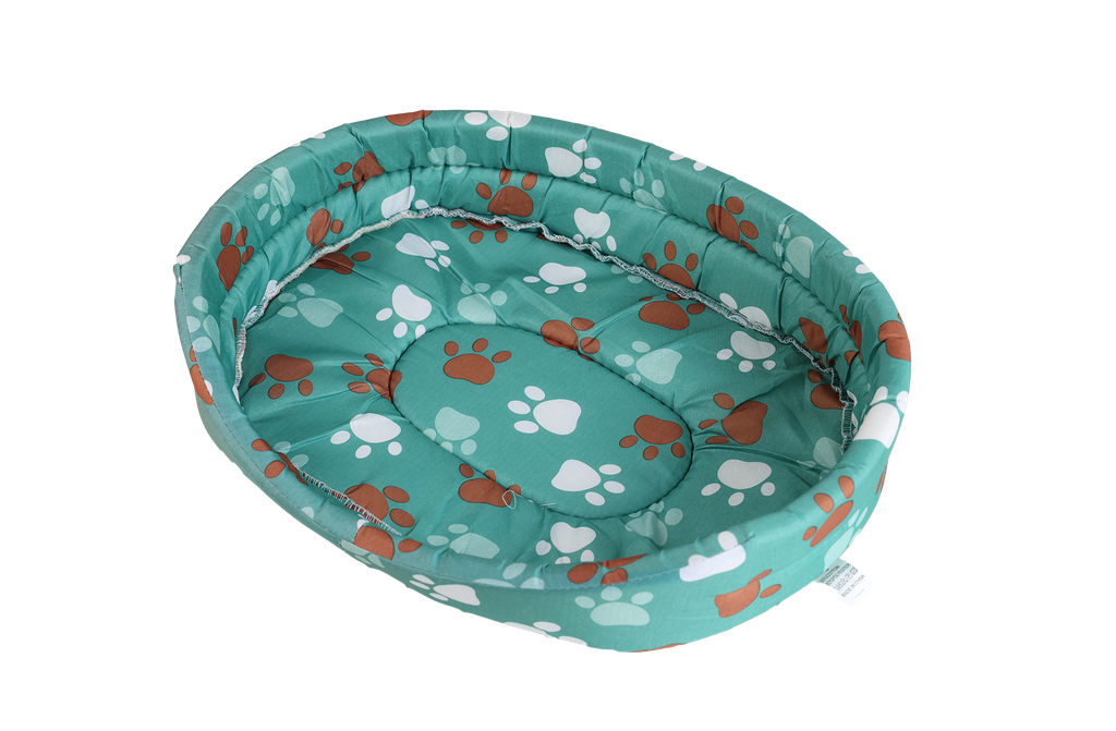 Pet Bed with Paws Green