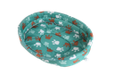 Pet Bed with Paws Green