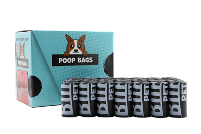 Cardboard box dog waste bags 50x20 pieces, black