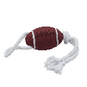 BB Dog Toy Rugby Ball on a String With a Squeaker 35 cm