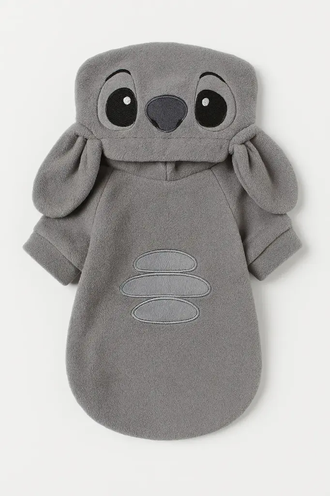 Pet Clothes - Stitch Hoodie for Dogs and Cats - Grey