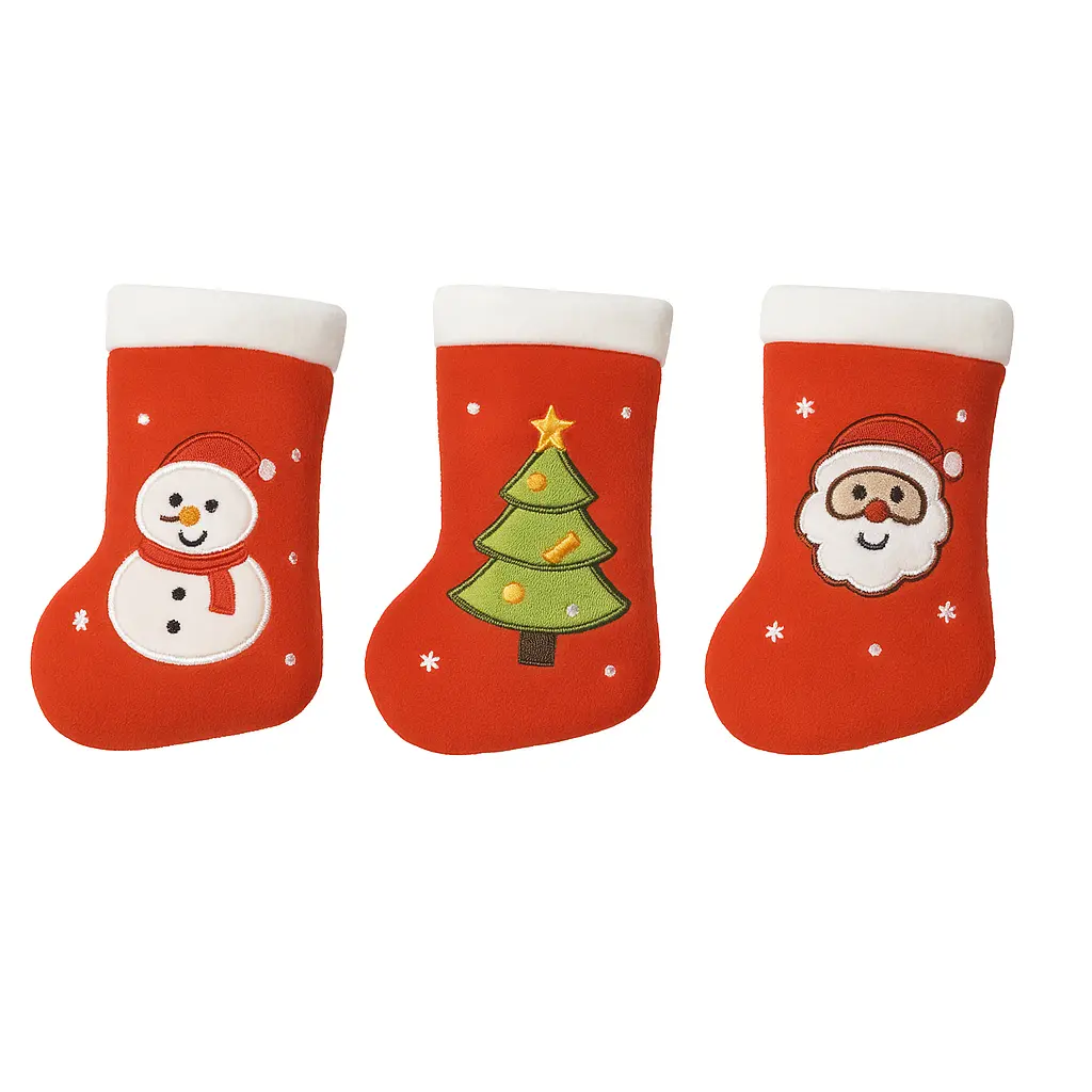 Christmas Stocking Pet Toy with Squeaker - Random Design