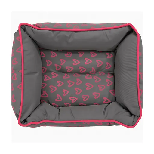 Sweetheart Pet Bed – Grey & Pink - 3 Sizes