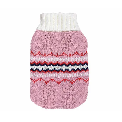 Nordic Comfort Knitted Dog Sweater – Winter Warmth Edition - Pink