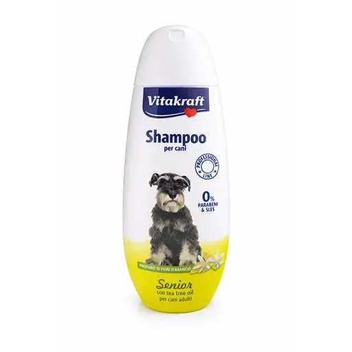 Vitakraft Senior Dog Shampoo with Tea Tree Oil – Orange Blossom Scent (Alcohol-Free) 250ml