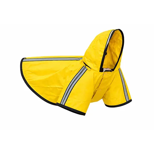 Waterproof Reflective Dog Raincoat – Yellow