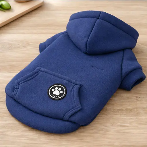 Cozy Classic Dog Hoodie – Navy Blue