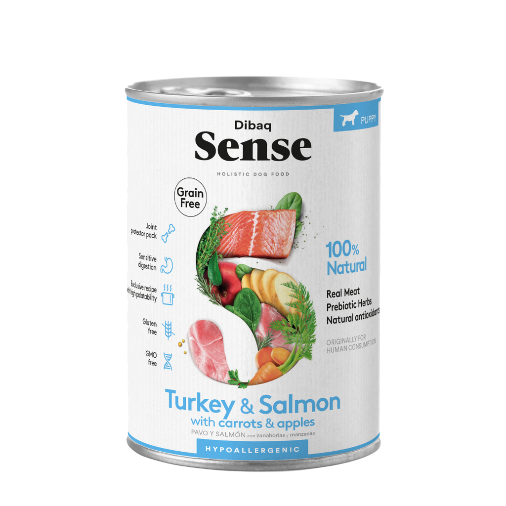 Dibaq Sense Grain Free Dog Puppy Salmon & Turkey 380G