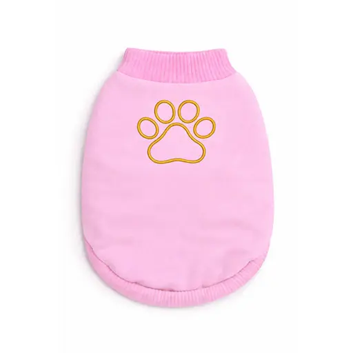 Soft Knit Paw Print Sweater - Pink