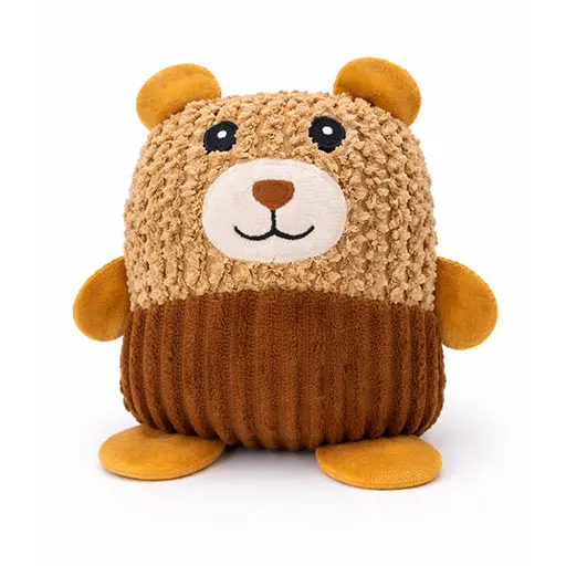 Plush Bear Dog Toy – Soft, Textured & Perfect for Cuddles