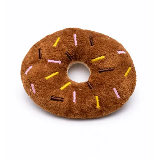 Plush Donut Dog Toy – Chocolate Sprinkle