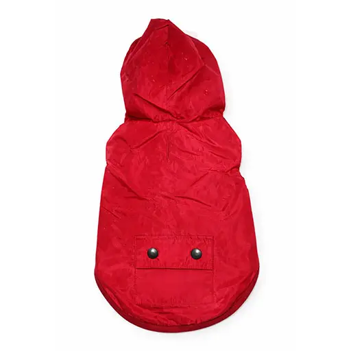 Dog Rain Coat – Lightweight Waterproof Jacket (Red)