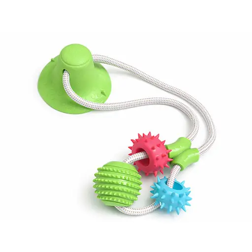 Interactive Rope & Rubber Dental Dog Toy – Multi-Texture Chewer