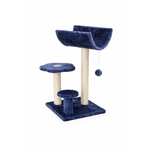 Compact Multi-Level Cat Tree with Hammock & Scratching Posts – Space-Saving Cat Tower