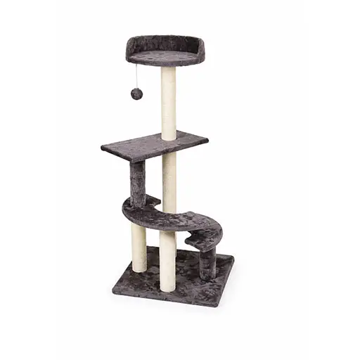Modern Multi-Level Cat Tree with Spiral Ramp & Scratching Posts – Premium Cat Tower (118.5cm)