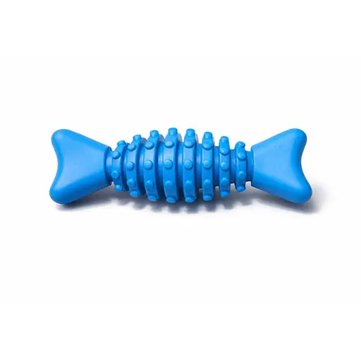 Rubber Bone Dog Chew Toy, Textured Durable Chew