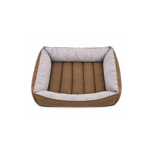 Pet Bed Luxury Brown & Grey