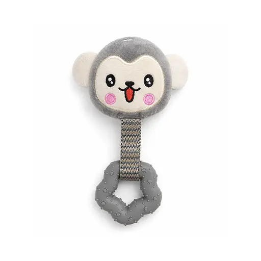 Blue Plush Monkey Squeaky Dog Toy