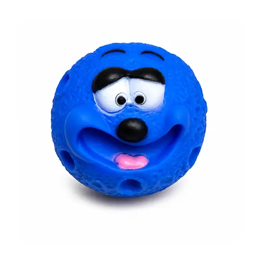 Squeaky Face Ball Pet Toy