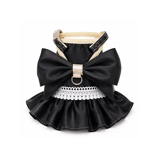 Elegant Satin Harness Dress for Dogs & Cats