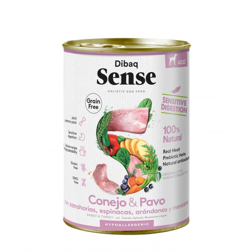 Dibaq Sense Grain Free Dog Adult Rabbit & Turkey 380G