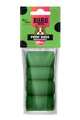 Dog Waste Bags, Biodegradable, 15x4 pieces, Green