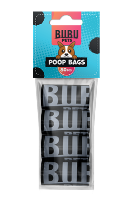 Dog Waste Bags 20x4 pieces, Black