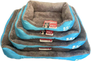 Rectangular Pet Bed – SQUARE Blue with Paws