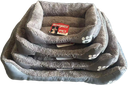 Rectangular Pet Bed – SQUARE Grey with Paws
