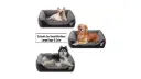 Rectangular Pet Bed – SQUARE Black with Paws