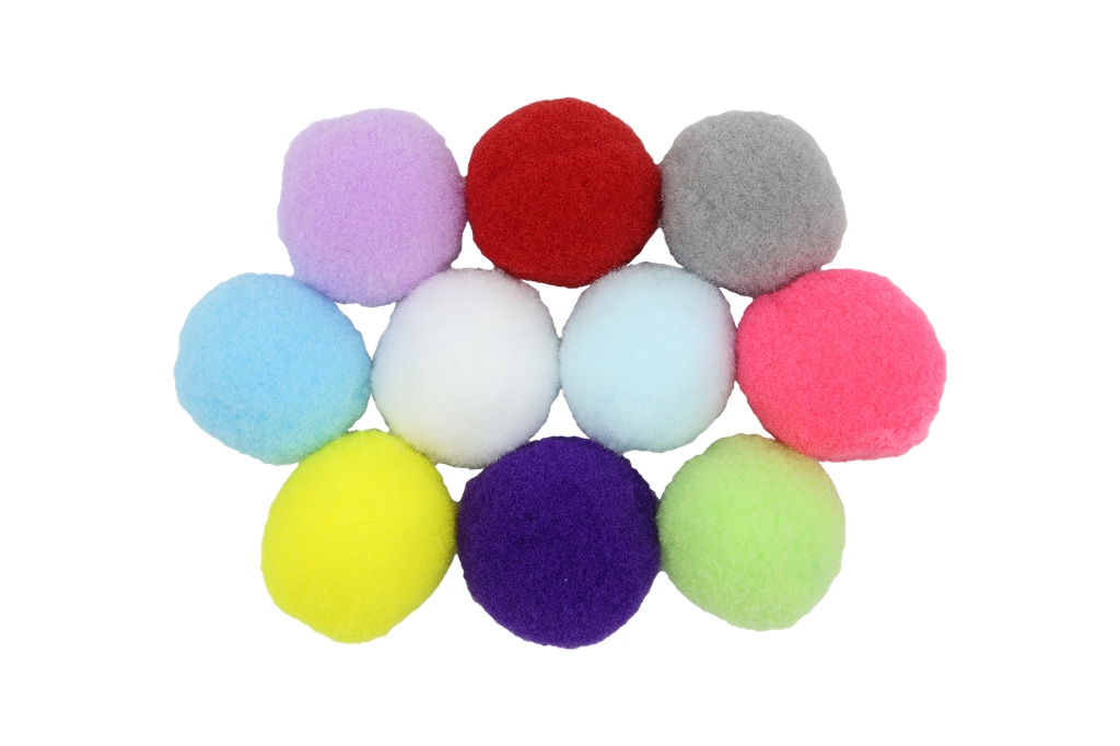 BB Cat Toy Set of 10 Plush Balls 3cm