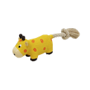 BB dog toy latex deer on a rope with squeaker 27cm