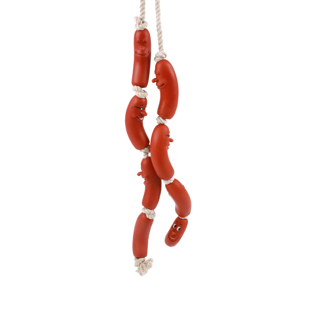 Dog toy 60cm Sausage Chain of 3