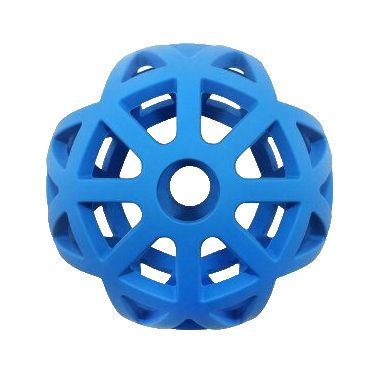 BB Dog Toy – Geometric Ball with Vanilla Scent (7cm, Red/Yellow/Orange/Blue)