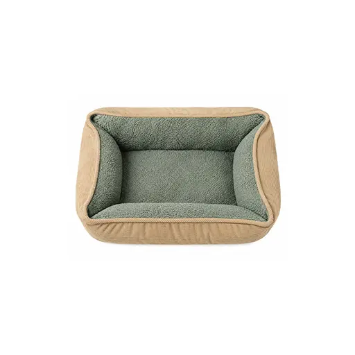 Luxury Pet Bed - Beige & Green