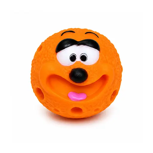 Squeaky Face Ball Pet Toy