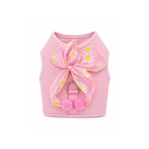 Elegant Floral Vest Harness for Dogs & Cats PINK