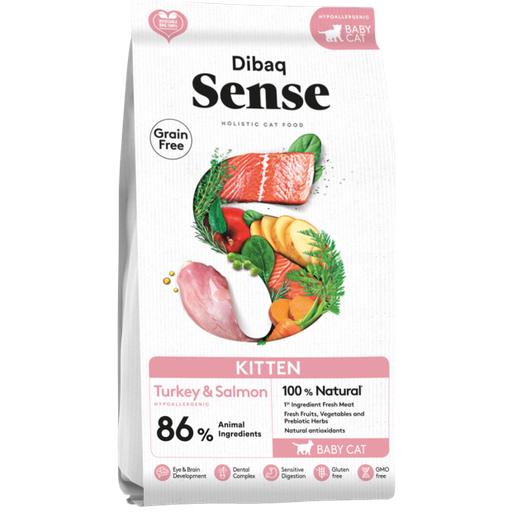 Dibaq Sense Grain Free Cat Kitten Turkey & Salmon