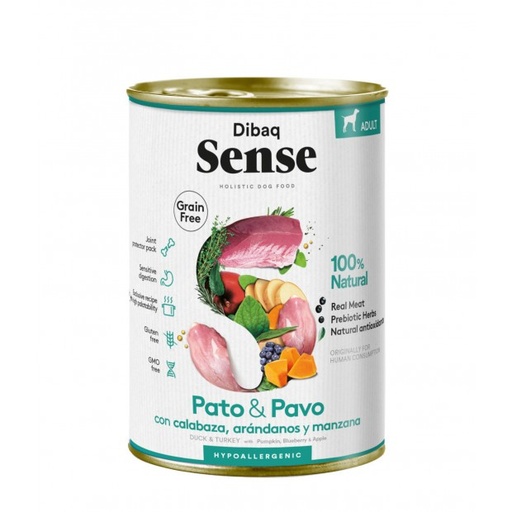 Dibaq Sense Grain Free Dog Adult Light & Senior Duck & Turkey 380G
