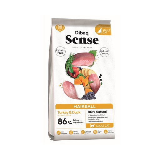 Dibaq Sense Grain Free Cat Hairball Turkey & Duck