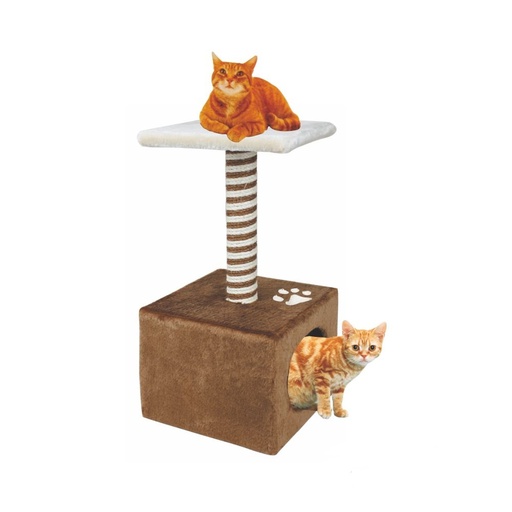 [CT0006] Cat Tree Paw With a Booth - Brown