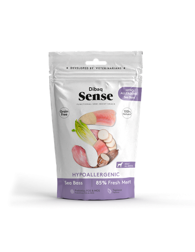 Dibaq Sense Dog Snack Hypoallergenic SeaBass 100gr