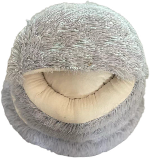 Pet Bed with Booth Cave Grey