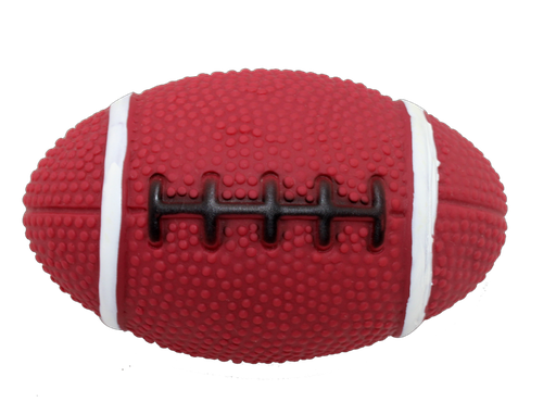 [PT0091] Dog toy rugby ball with squeaker 10cm